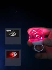 Quà tặng khuyến mãi Đảng rõ ràng Acrylic OEM thiết kế 15 màu Glow Light Up ngón tay nhấp nháy LED vòng ánh sáng - Product Image 6