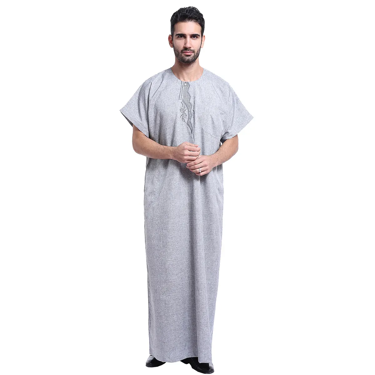 New Model Muslim Abaya Wholesale Saudi Arabia Long Kaftan Dresses for Men Dress Polyester Robe