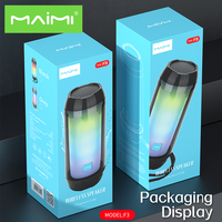 Speaker Bluetooth Transparan MAIMI F3 Colorful Rhythm Grosir, Mendukung Kartu TF dan USB Disk, Speaker Nirkabel
