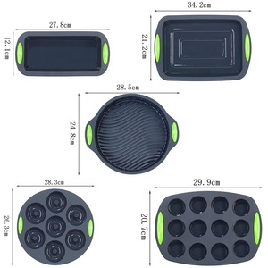 Fabricants de moules à pain en vente chaude, ensemble de 5 moules à pâtisserie en silicone, moules à gâteaux, moules à pain - Product Image 5