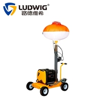 4.5m/5.5m Telescopic Mast Portable Mobile Vehicle-Mounted Balloon Light Tower Generator IP65 Construction Industrial LED Diesel