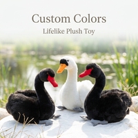 Peluche Cygne Réaliste Personnalisée, Rembourrée en Coton PP, Douce et Mignonne, Cadeau d'Anniversaire, 30cm, Vente en Gros