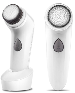 แปรงทำความสะอาดผิวหน้าซิลิโคนแบบหมุนได้ พร้อมระบบสั่นสะเทือน ปรับแต่งได้ - Product Image 3