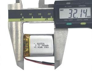 קטן גודל ליתיום יון פולימר כוח גדול <span class=keywords><strong>3.7V</strong></span> 602530 380mAh סוללה נטענת מיני שטוח תא <span class=keywords><strong>li</strong></span> יון - Product Image 4