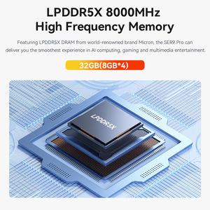 2025 ai Mini PC ser9 Pro 365 Beelink 10 Core 20 chủ đề hỗ trợ 16 kênh AMD Ryzen ai 9 365 10c/20t ai 1TB mini máy tính PC - Product Image 5