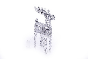 Elegant Sparkling Sequin Standing <b>Reindeer</b> Christmas Ornament Plastic/Metal Material Treesmas Brand for Festive Home <b>Outdoor</b> - Product Image 4