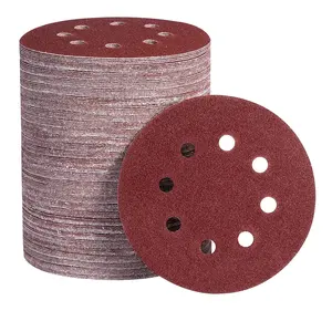 100x 5-Inch 120 Grit Sanding Discs Hook Loop 8-Hole Orbital Sander Sandpaper Pads Abrasive Tools Essentials