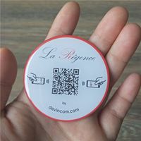 Menú táctil inteligente NFC personalizado de 60mm con código QR para restaurante