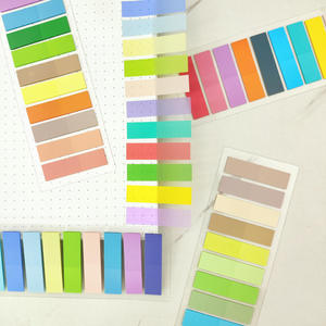 Mini cuaderno multicolor con notas adhesivas y pestañas de índice Morandi, juego de oficina portátil para estudiantes, blocs de notas - Product Image 3