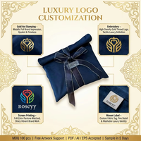 Pochette cadeau enveloppe en satin jacquard pour parfum, impression personnalisée feuille d'or, emballage de luxe pour marque de beauté, vente en gros