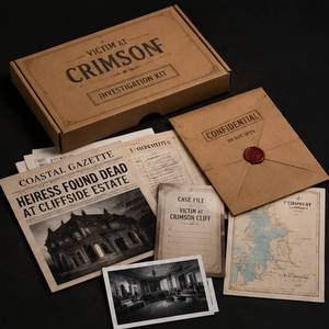 Set di Gioco Detective Mystery Personalizzato di Alta Gamma, Kit Premium per l'Indagine Criminale per Adulti, per Team Building e Feste - Product Image 1