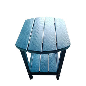 Table d'appoint d'angle moderne en plastique imitation bois pour jardin et patio - Product Image 4