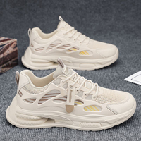 Chaussures décontractées pour hommes, respirantes, légères, à semelles épaisses, design tendance, pour l'automne