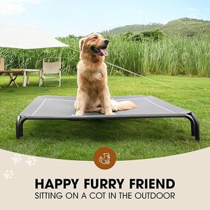 <b>Dog</b> <b>Bed</b> Rectangle Black Large Off Ground Pet <b>Bed</b> For <b>Dog</b> Four Seasons Washable Floor Use - Product Image 3
