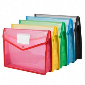 Pochettes de classement en plastique imperméables et durables pour bureau, maison, école – Fermeture à bouton-pression, extensibles, en PP, pour rangement de documents - Product Image 1