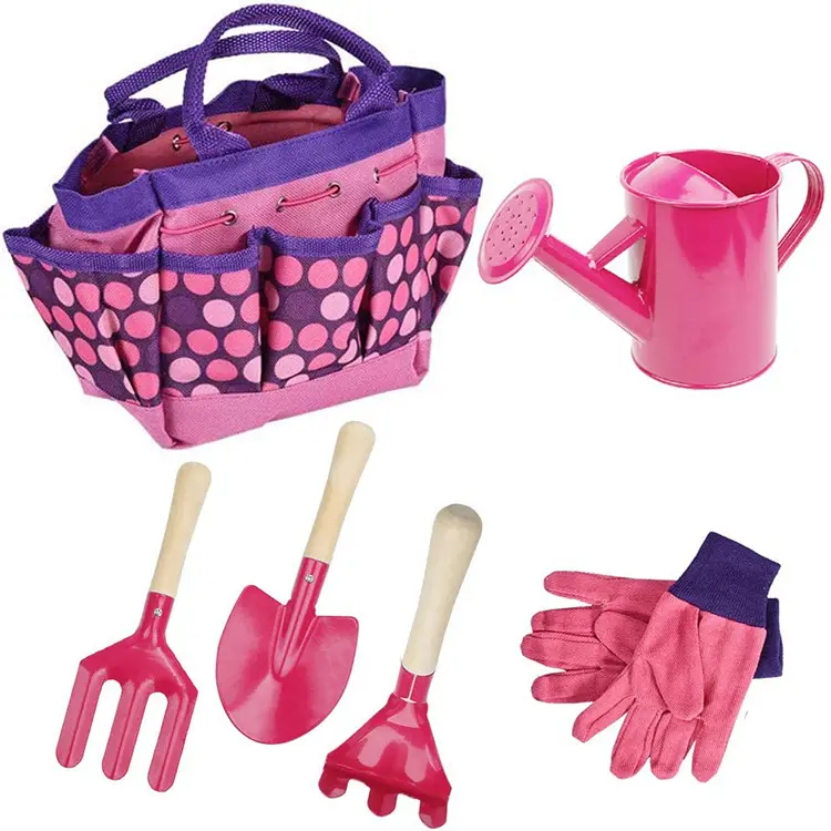 Juego de herramientas de jardín para niños multicolor Juego de herramientas de jardín de 6 piezas con bolsa