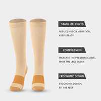 Chaussettes de compression pour hommes et femmes, chaussettes élastiques de randonnée, de course, de sport, de voyage, de grossesse, pour les jambes enflées, les varices, le marathon