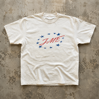 T-shirts personnalisés en coton slub 200 GSM épais et lourd, coupe oversize, imprimé graphique estival, unisexe, à manches courtes pour hommes