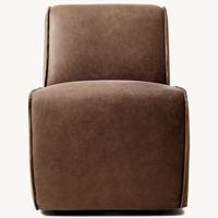 Ensemble de chaises de salle à manger en cuir moderne pour restaurants, hôtels, cafés, salons de thé