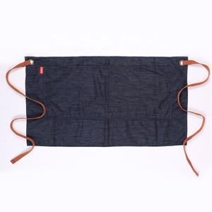 CHANGRONG <span class=keywords><strong>Tablier</strong></span> en demi-denim de bistro <span class=keywords><strong>professionnel</strong></span> personnalisé avec 2 grandes poches - Product Image 4