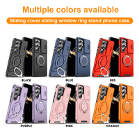 Étui magnétique antichoc de haute qualité avec cache-caméra coulissant, support rotatif à 360°, coque de protection pour iPhone Samsung