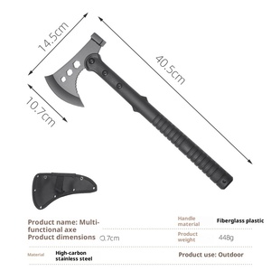 Hacha táctica para acampar, supervivencia al aire libre, hacha de ingeniero, <span class=keywords><strong>escape</strong></span> forestal, herramientas de autodefensa, plástico multifuncional, acero inoxidable - Product Image 3