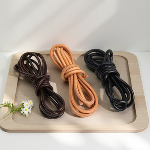 Leather <b>Rope</b> Cord Round Black And Brown Traditional Chinese Style DIY Accessories For Necklace <b>Bracelet</b> Pendant Hanging - Product Image 1