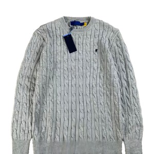 Maglione Invernale Caldo in Lana per <span class=keywords><strong>Uomo</strong></span> e Donna, Pullover con Logo Ricamato sul Davanti, Collo Tondo, Camicia Lavorata a Maglia - Product Image 4