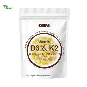 Cápsulas Blandas de <span class=keywords><strong>Vitamina</strong></span> D3 y K2 2 <span class=keywords><strong>en</strong></span> 1 de Marca Privada <span class=keywords><strong>para</strong></span> Apoyo Inmunológico, Suplemento Dietético, OEM Disponible - Product Image 1