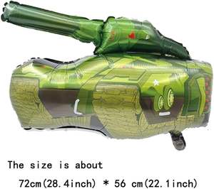 Ballons en aluminium en forme de chasseur, char et hélicoptère de la série Camouflage pour la décoration de fêtes d'<span class=keywords><strong>anniversaire</strong></span>, Jour <span class=keywords><strong>des</strong></span> Vétérans, thèmes militaires et marins - Product Image 5