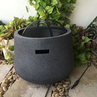 Brasero moderne autoportant en poterie de fibres d'argile à bois pour le camping et les fêtes