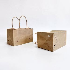 Sac de courses en papier brun pour supermarché, sac d'emballage en papier kraft brun résistant à l'humidité avec logo personnalisé - Product Image 4
