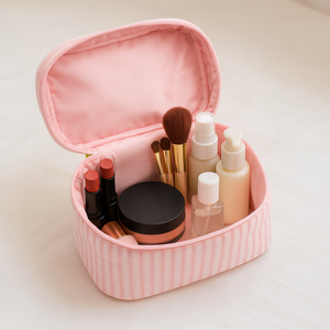 Waterproof Portable Solid Color Pu <b>Travel</b> <b>Cosmetic</b> Storage <b>Bag</b> New Cake Makeup Pouch Toiletry <b>Bag</b> with Zipper - Product Image 2