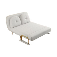 Canapé-lit pliable double usage compact avec structure en bois de pin et rembourrage en fibre de coco pour appartements, salons, balcons et unités de location