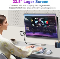 Monitor Portátil AHXJKA de 23.8 Pulgadas con Pantalla Grande, Soporte Ajustable, 100Hz, USB-C/ 100% SRGB FHD IPS, 2 Altavoces, 2000:1