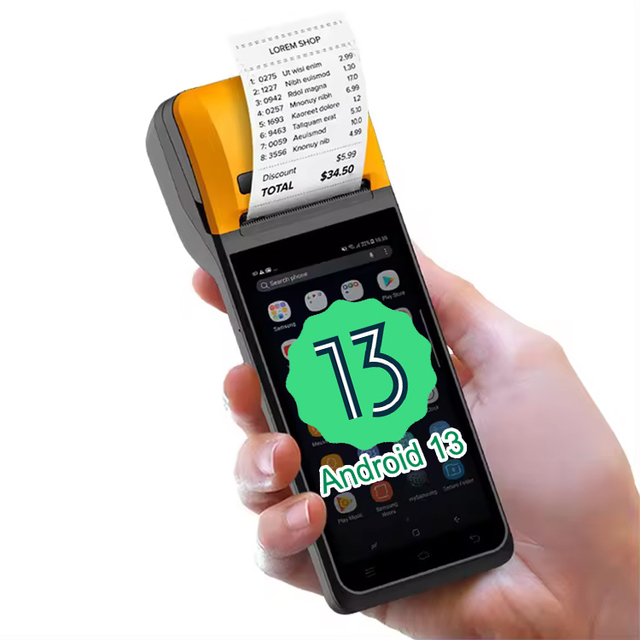 NB55 Mobile Handheld Android 13.0 POS System Terminal with 5.5" Touch Screen NFC & USB Connectivity Thermal Printer for Sale