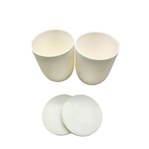<span class=keywords><strong>Creuset</strong></span> en céramique d'alumine de 50ML en gros Test d'incendie <span class=keywords><strong>Creuset</strong></span> de résistance à la corrosion Argent réfractaire carré haute température - Product Image 6