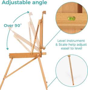 Secolorart Art Factory Vente directe en bois de hêtre Français Boîte <span class=keywords><strong>Chevalet</strong></span> Peinture Italien <span class=keywords><strong>Chevalet</strong></span> Avec <span class=keywords><strong>Palette</strong></span> de Tiroir et Roue - Product Image 3
