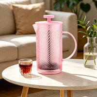 Cafetière à piston en verre avec logo personnalisé