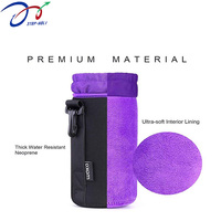 Étui de protection d'objectif d'appareil photo étanche 3mm Étui d'objectif d'appareil photo en néoprène Sacs de poche en lin