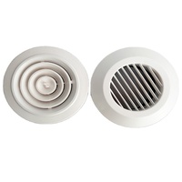 Grille de ventilation ronde en plastique de 2,5 pouces de qualité supérieure pour sous-plafond, diffuseur d'air de plafond rond