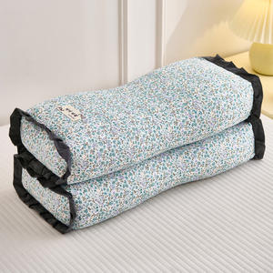 Coussin <span class=keywords><strong>de</strong></span> nuque coréen moderne, sain et antibactérien, en coton double gaze à motif floral, avec rembourrage naturel et biologique en coques <span class=keywords><strong>de</strong></span> <span class=keywords><strong>sarrasin</strong></span> - Product Image 4