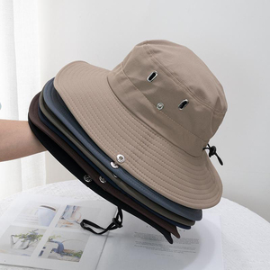 UV protection <strong>Drawstring</strong> Fisherman's Hat Men Women Outdoor Hiking Top Quality Casual Hat Golf Bucket Hat - Product Image 2
