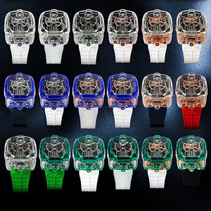 Montres mécaniques de luxe pour hommes Jacob personnalisées transparentes, dernières tendances 2024 - Product Image 5