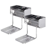 Friteuse double AKANE A.85221 2500W+2500W, design en acier inoxydable, chauffage rapide, facile à nettoyer
