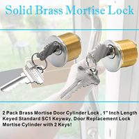 Serrure à mortaise en laiton de haute qualité de type américain, cylindre de serrure de porte