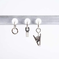 Rail de rideau en acier style shabby chic en forme de I