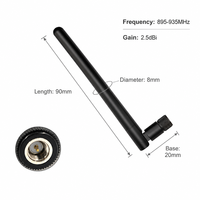 Antenne LoRa verticale ISM 915 MHz 900-931 MHz 2,5 dBi pliable pour connecteur mâle pour passerelle industrielle LoRaWAN