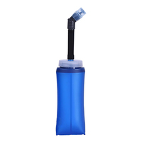 Bouteille d'eau souple portable sans BPA, légère et étanche avec paille, poche à eau personnalisable avec logo imprimé, accessoire de sport