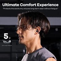 Écouteurs sans fil à oreille ouverte avec chargement USB-C, longue autonomie, mini affichage numérique de la batterie, étui pour une utilisation active